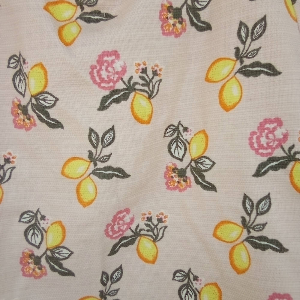 Women's Loft Lemons Print Mini Skirt Size OOP 00Petite OO Petite Lemon Fruit - Picture 3 of 3